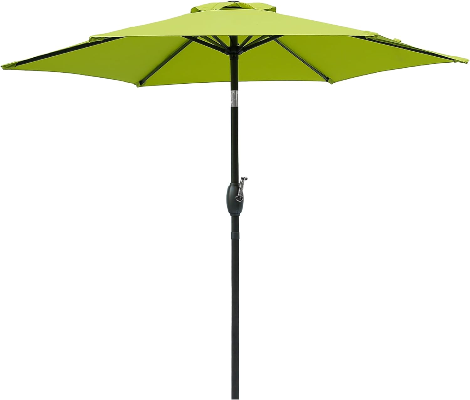 SUNVIVI OUTDOOR 7.5 Ft Patio Umbrella Market Table Outdoor Umbrella with Crank, 6 Ribs, Polyester Canopy