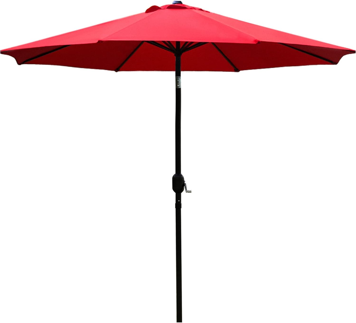 Sunnyglade 9' Patio Umbrella Outdoor Table Umbrella with 8 Sturdy Ribs (Red)