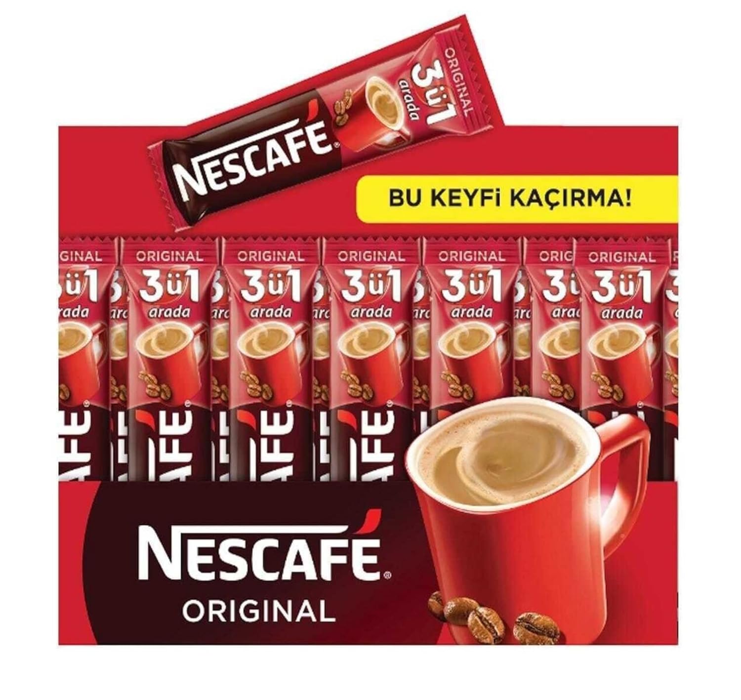 Nescafe 3 in 1 Regular Instant Coffee 72 Sticks