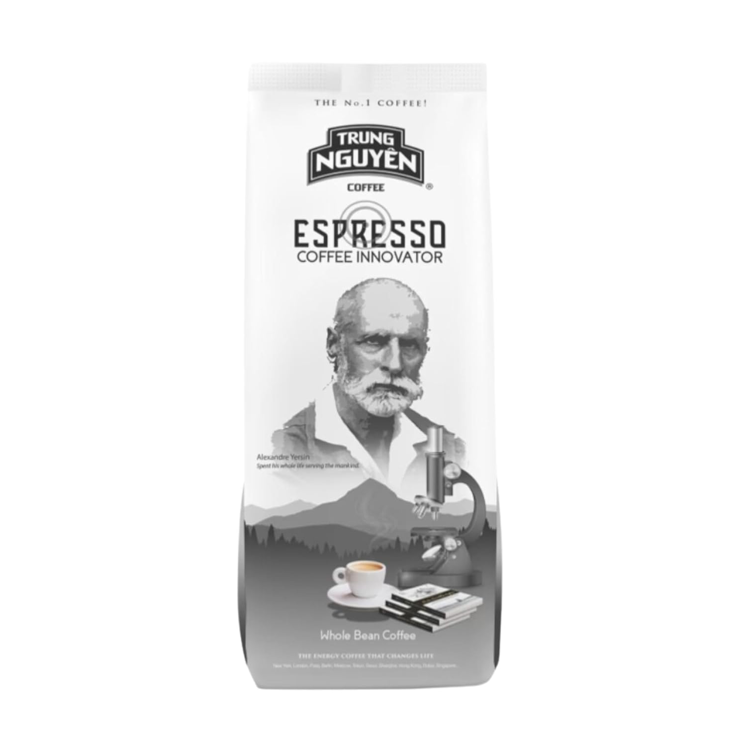 Trung Nguyen Espresso Whole Bean Coffee - Arabica & Robusta - Espresso Coffee Innovator - 1 Bag (17.6oz)