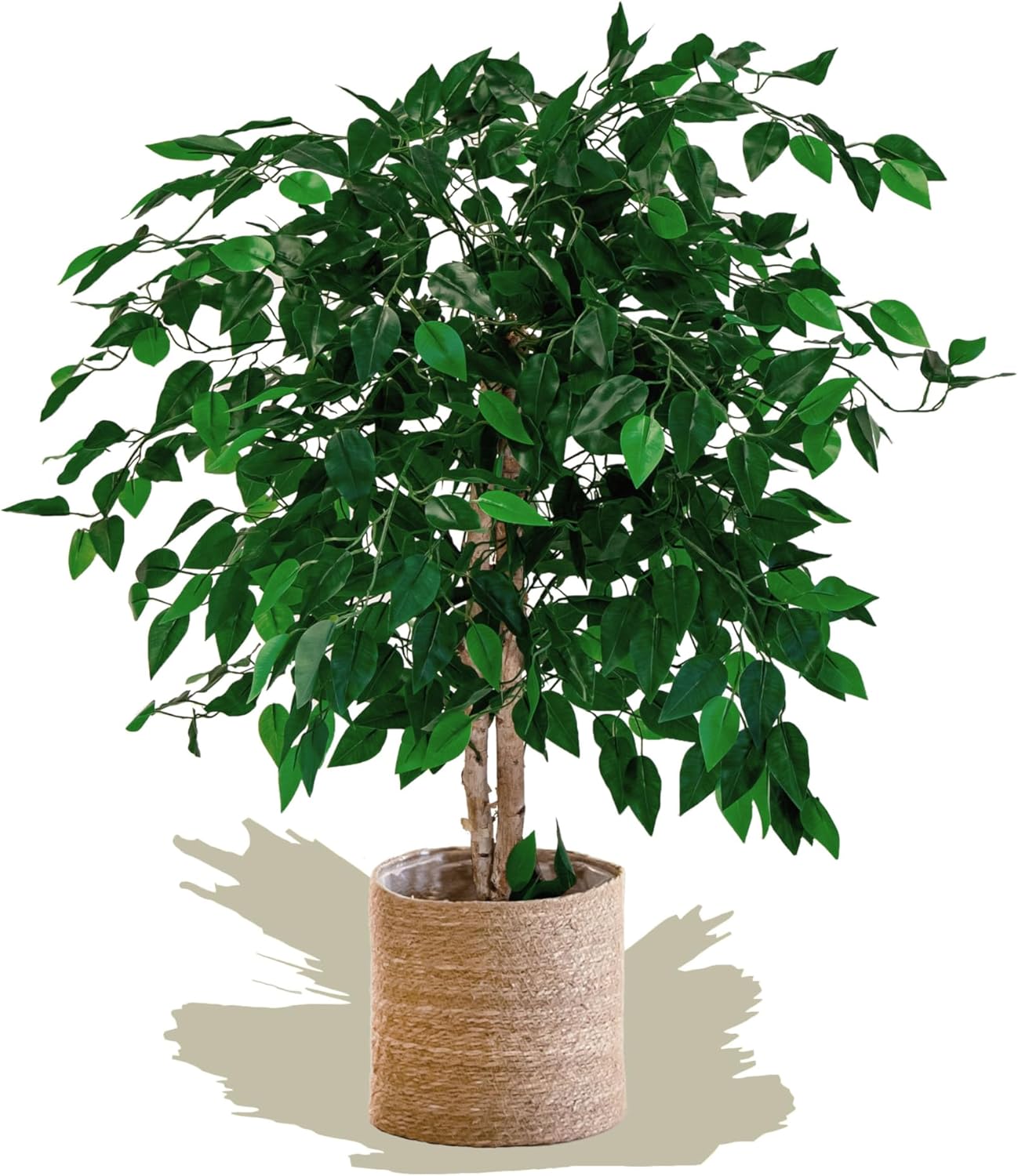 Maia Shop Ficus, Artificial Tree with Natural Trunks, Made with The Best Materials, Ideal for Home Decoration, Artificial Plant 3.5 feet Tall - 41 inches