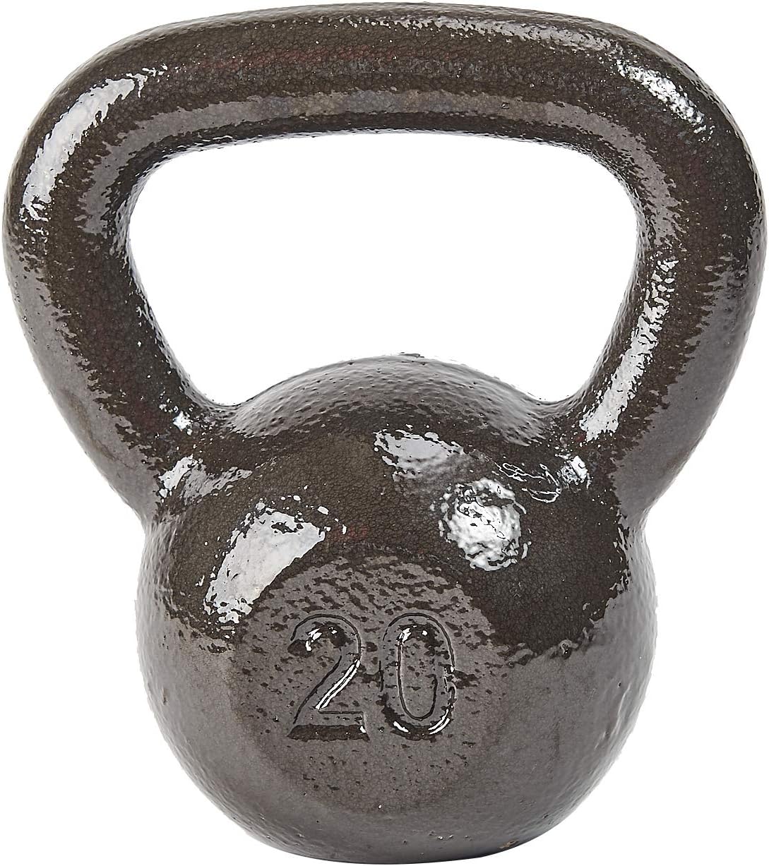 Signature Fitness All-Purpose Solid Cast Iron Kettlebell, 20 Pounds