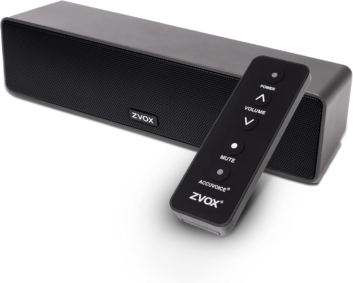 ZVOX AccuVoice AV100 Compact TV Soundbar Speaker with 6 Levels of Voice Boost, Black