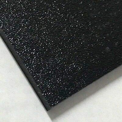 12 x 12 x 1/4 (.250) ABS Plastic Sheet Textured Front Smooth Back Vacuum Forming THERMOFORMING Black - Technology Island (12 X 12)