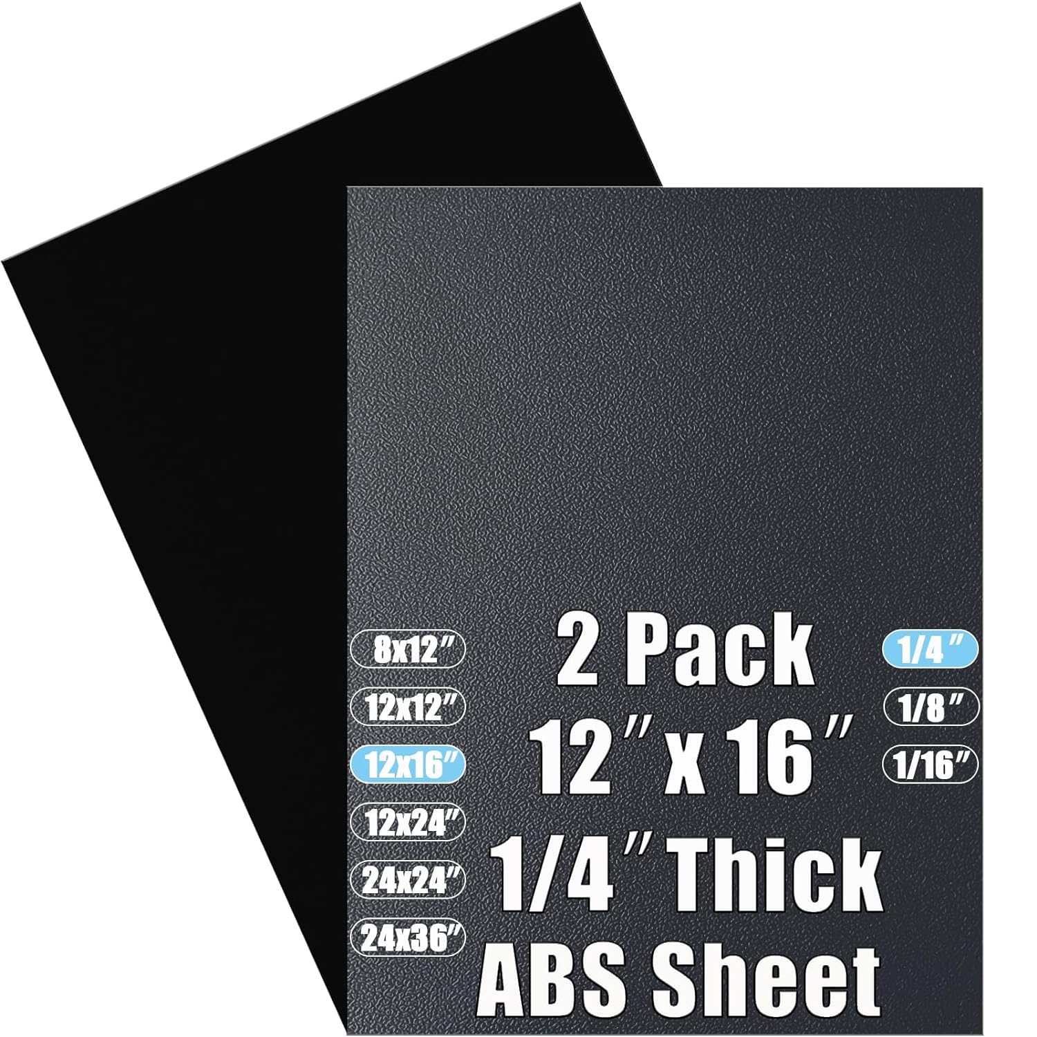 ABS Plastic Sheet 1/4 Inch Thick 12 x 16