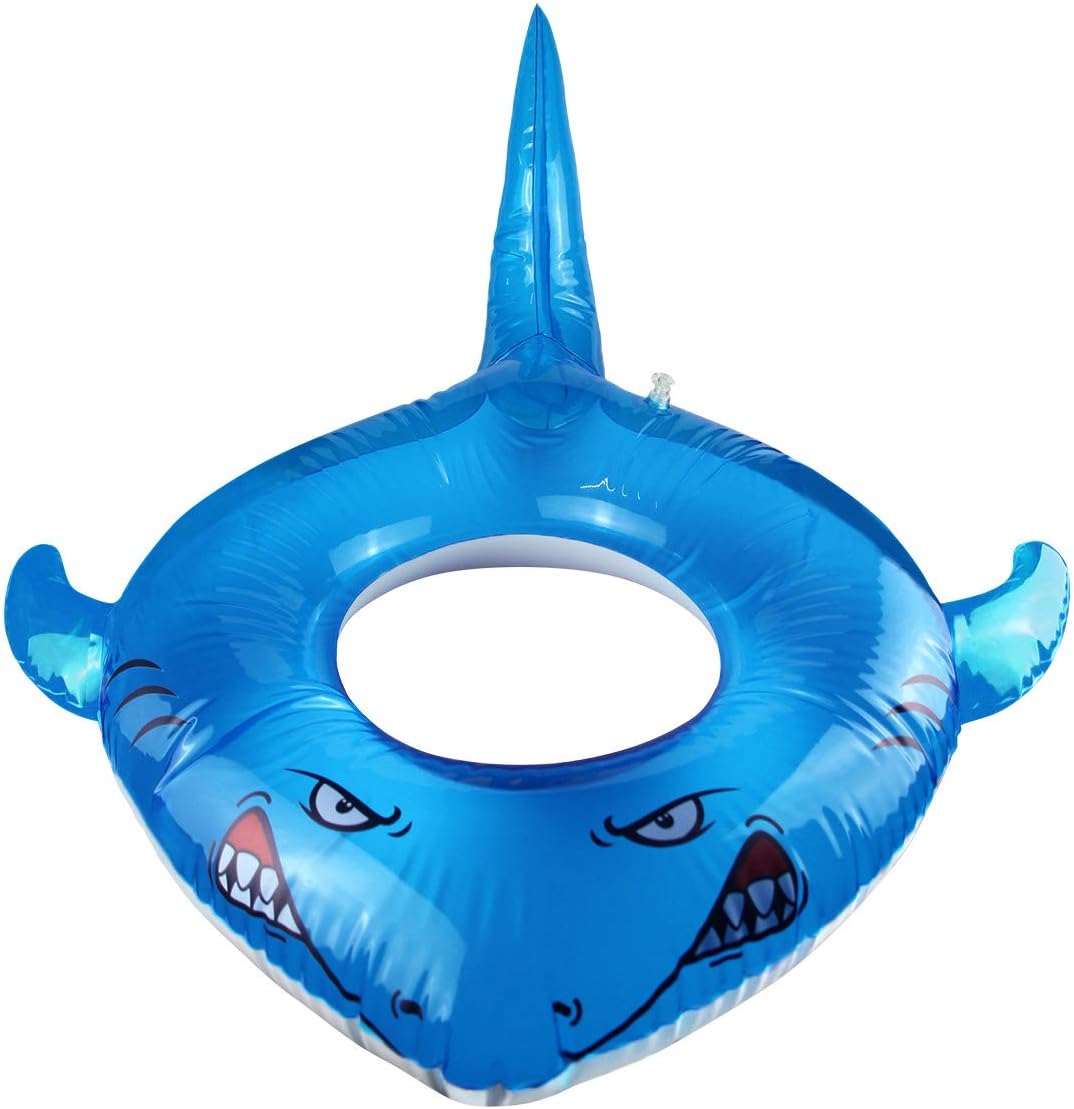 LAFALA Pool Floats Kids Shark Floaties Inflatable Pool Swim Lounger Raft Summer Swimming Ring Pool Toys for Adults Kids 40.9*32.3*17.7