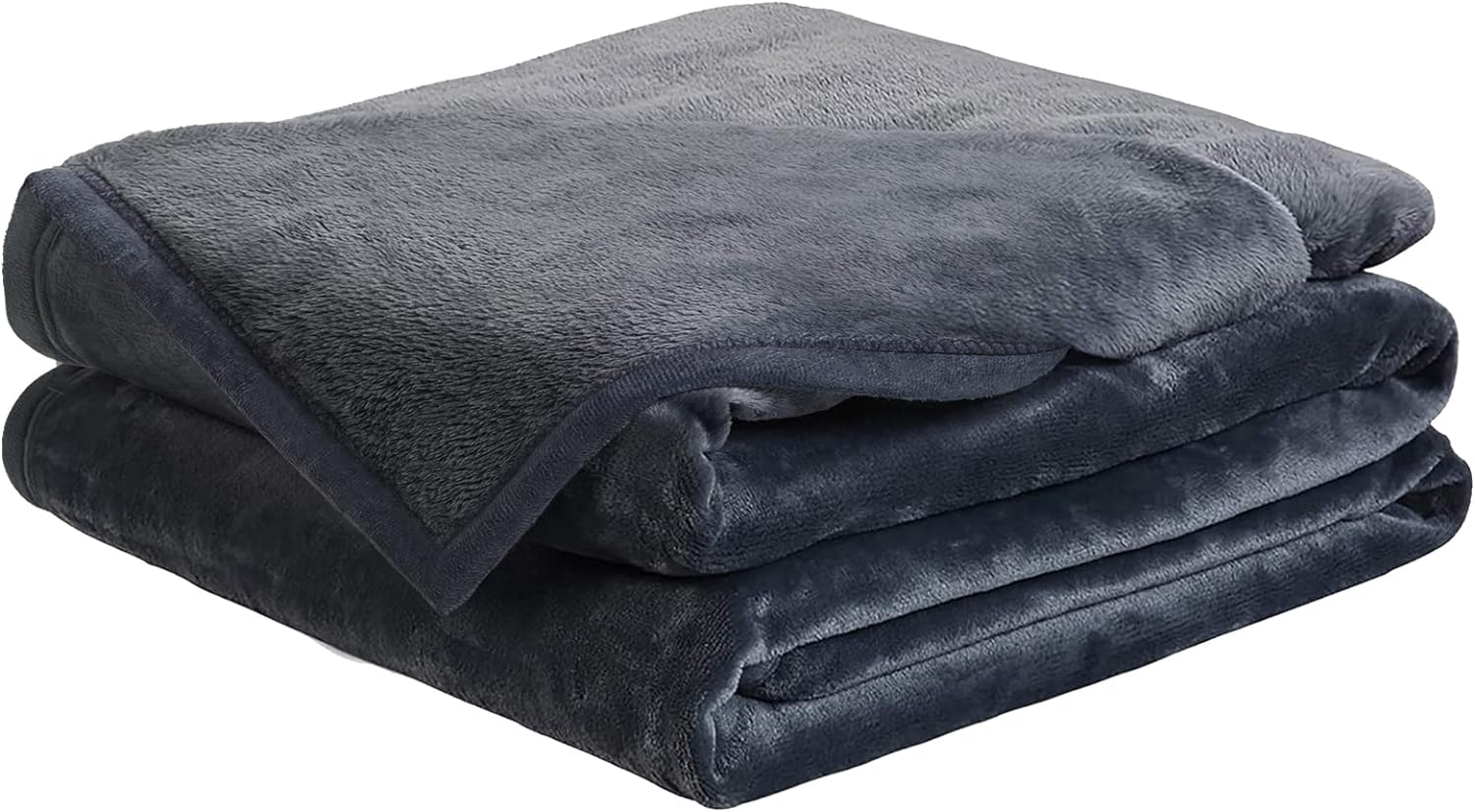 EASELAND Soft King Size Blanket Winter Warm Microplush Lightweight Thermal Fleece Blankets for Couch Bed Sofa,90x108 Inches,Dark Grey