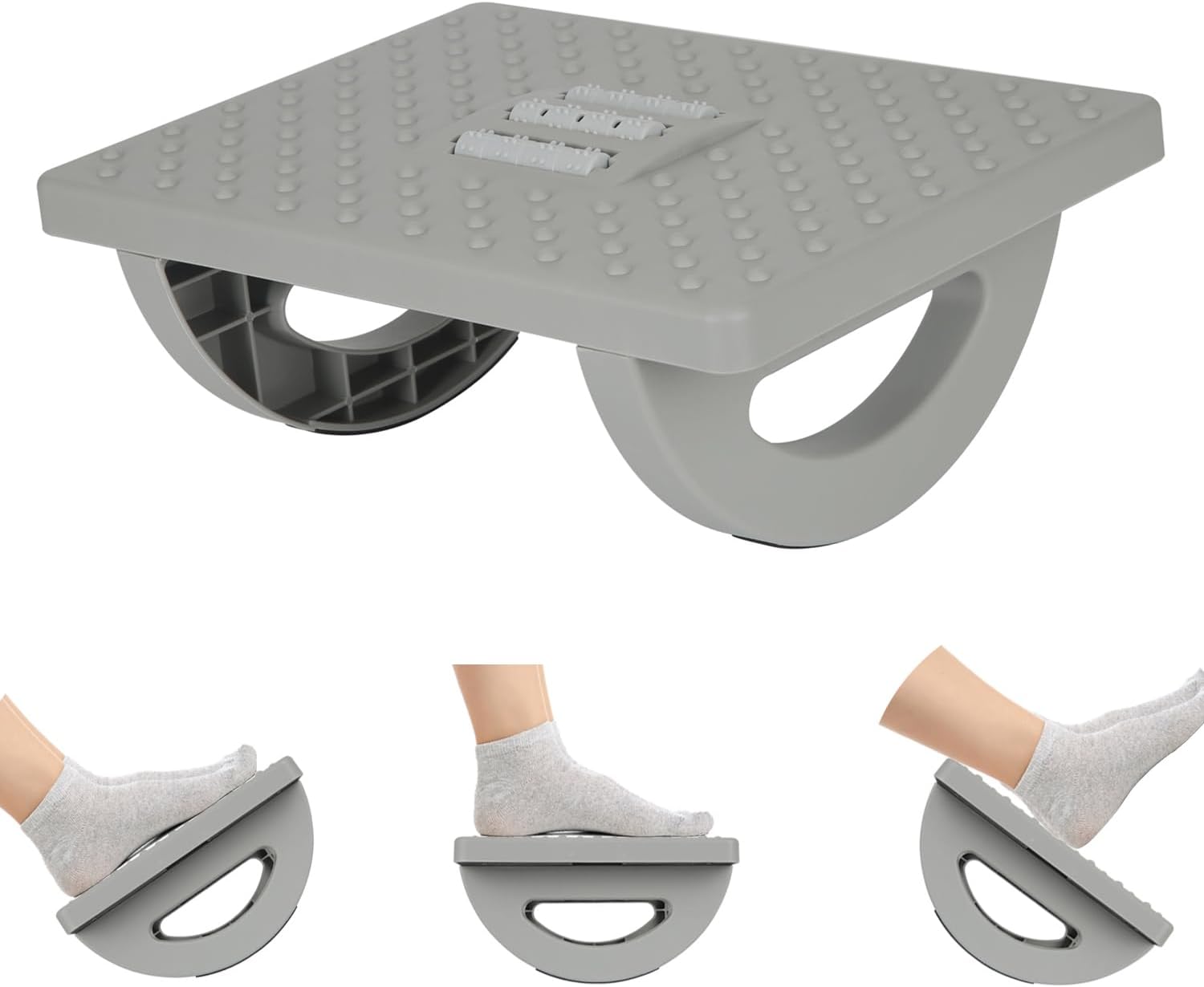 CZZXI Rocking Foot Rest for Under Desk at Work, Comfortable Foot Stool Ergonomic Footrest with Foot Massage Feet Stand for Office & Home