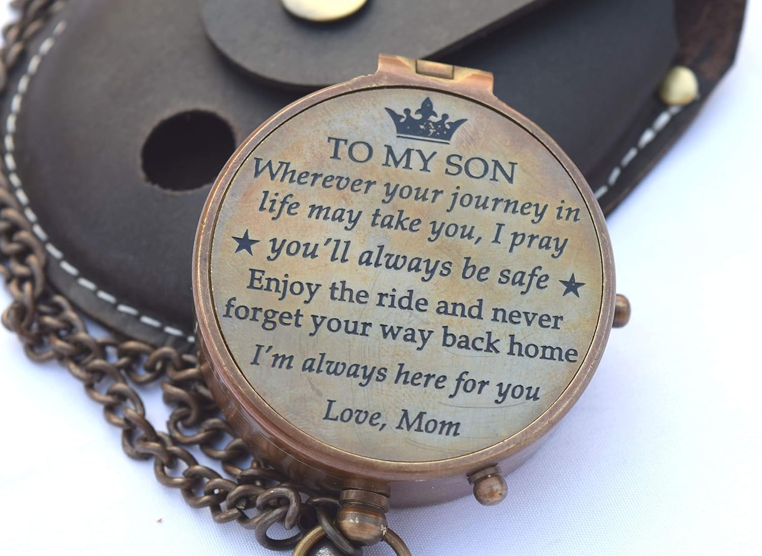 Mom to Son Compass  to My Son Love Mom  Mother to Son Gifts - Graduation Day Gifts for Son - Son Birthday Gifts - Confirmation Gifts for Son
