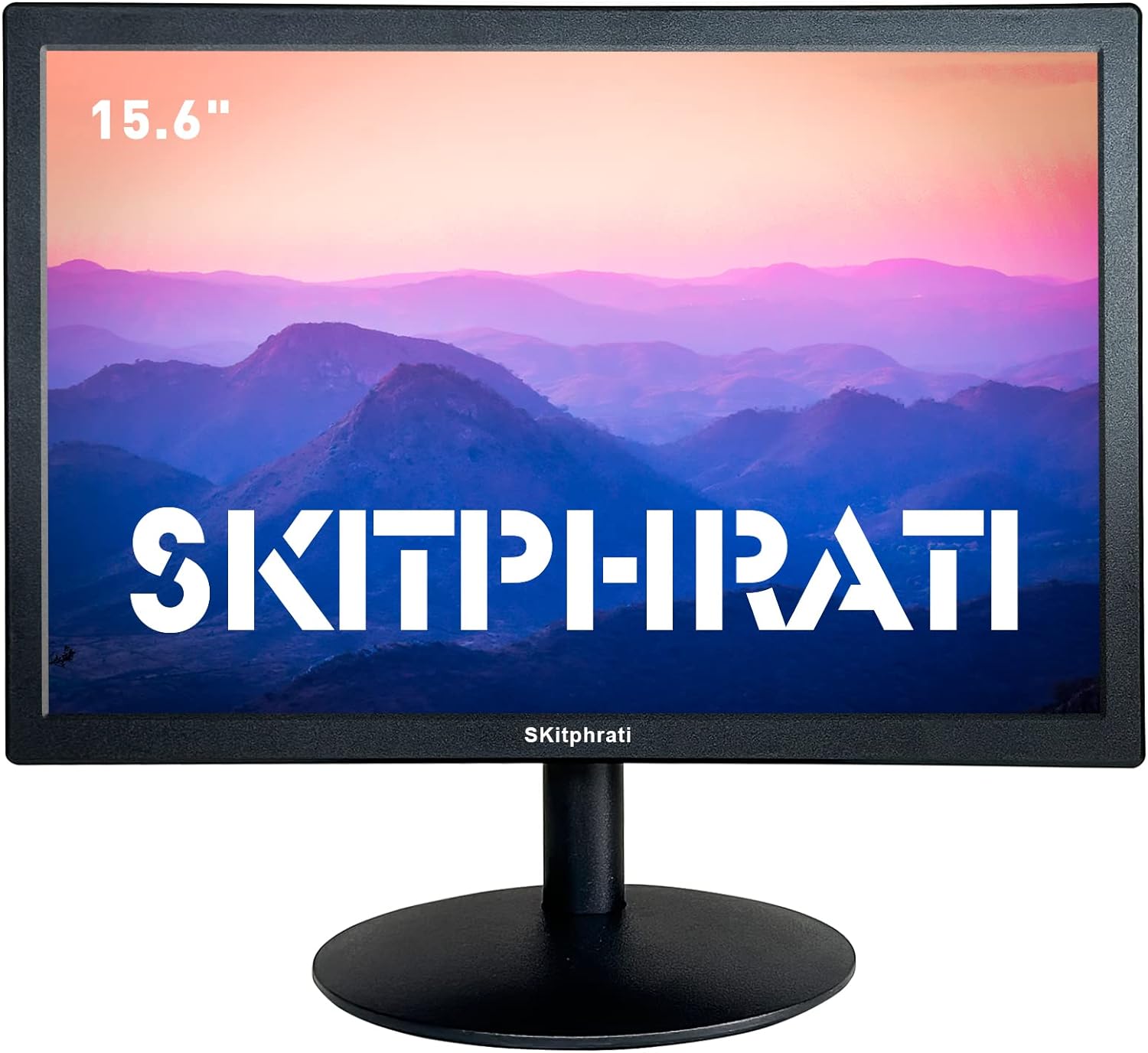 SKitphrati 15.6 Inch Small PC Monitor, FHD VA 1080P Desktop Display with 1920x1080 99% sRGB HDMI VGA Ports, VESA Mounting, LED Monitor for PC, Laptop and Computer, Black