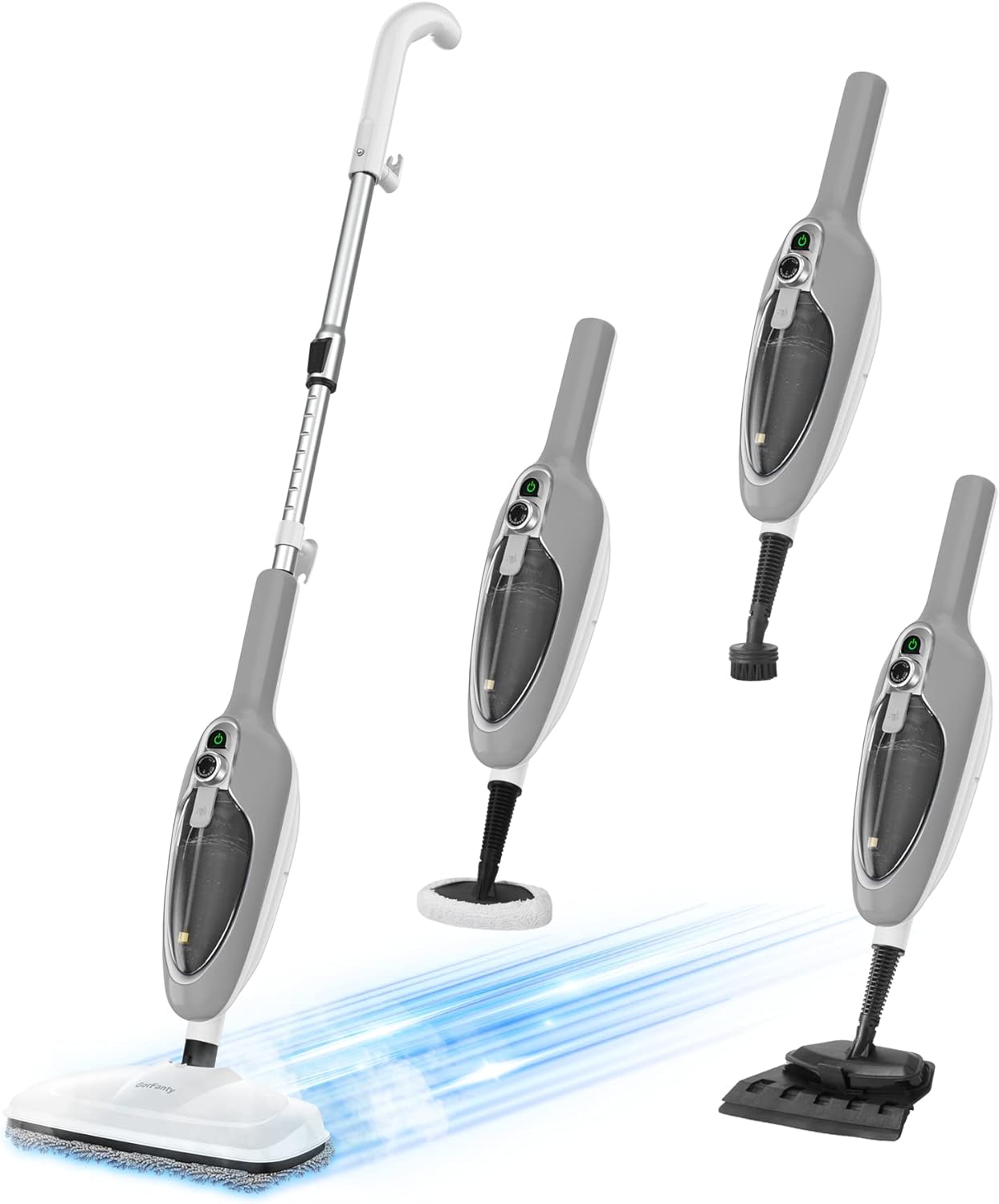 Steam Mop - 10-in-1 MultiPurpose Handheld Steam Cleaner Detachable Floor Steamer for Hardwood/Tile/Laminate Floors Carpet with 11 Accessories for Whole Home Use.