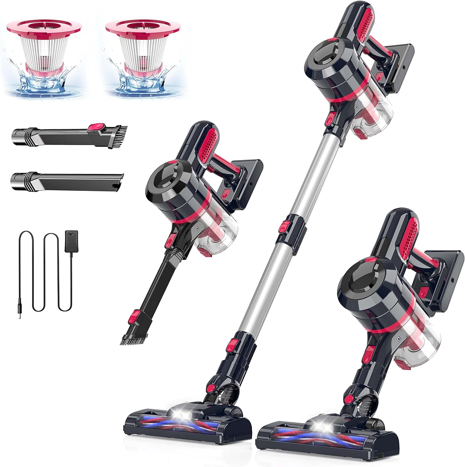 2024 Upgraded Cordless Vacuum Cleaner, 25KPa Vacuum Cleaner with 120000 RPM High-Speed Brushless Motor,Handheld Vacuum for Hardwood Floor Pet Hair