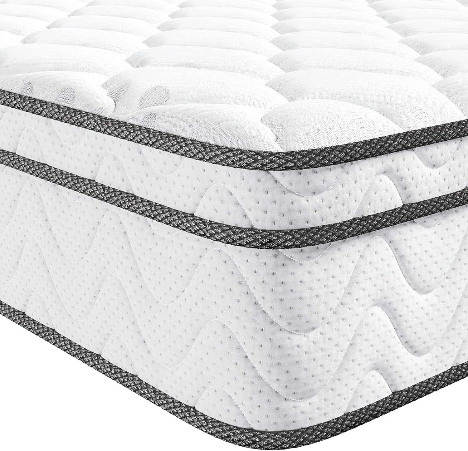 Vesgantti Full Size Mattress, 10 Inch Hybrid Full Mattress in a Box, Double Mattress with Memory Foam and Pocket Spring, Ergonomic Design & Pressure Relief, Medium Firm Feel, 54*75*10