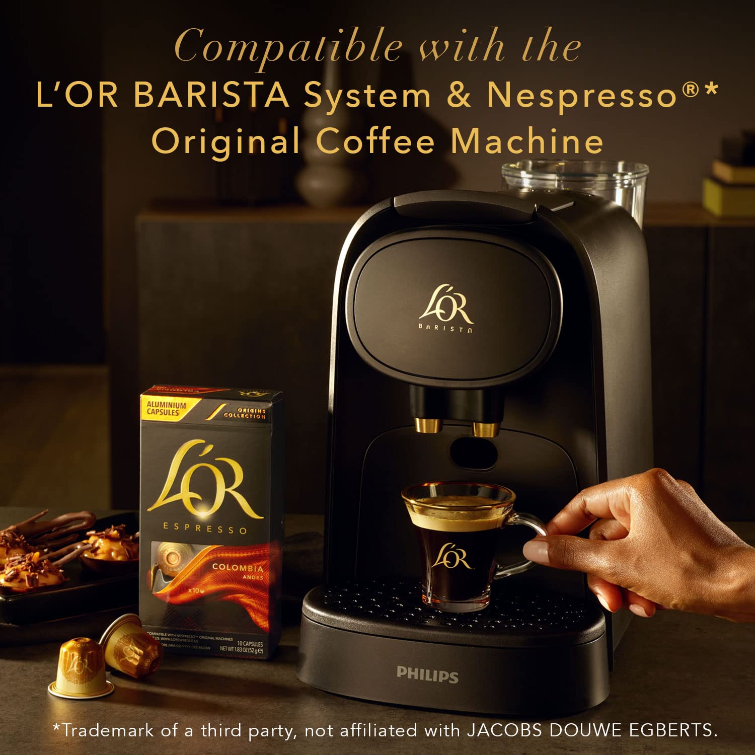 L'OR Espresso Capsules, 30 Count Variety Pack Vanilla/Chocolate/Caramel, Single-Serve Aluminum Coffee Capsules Compatible with the L'OR BARISTA System & Nespresso Original Machines