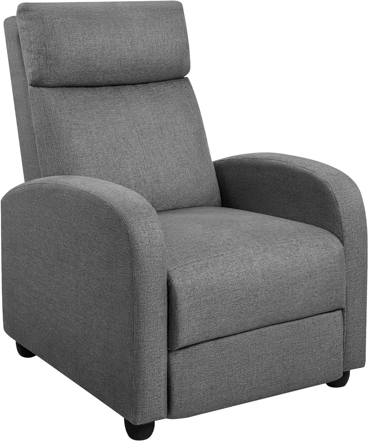 Rankok Recliner Chair Adjustable Modern Recliner for Living Room Single Home Theater Recliner Sofa for Adults with Thickened Sponge Seat Backrest (Dark Gray)