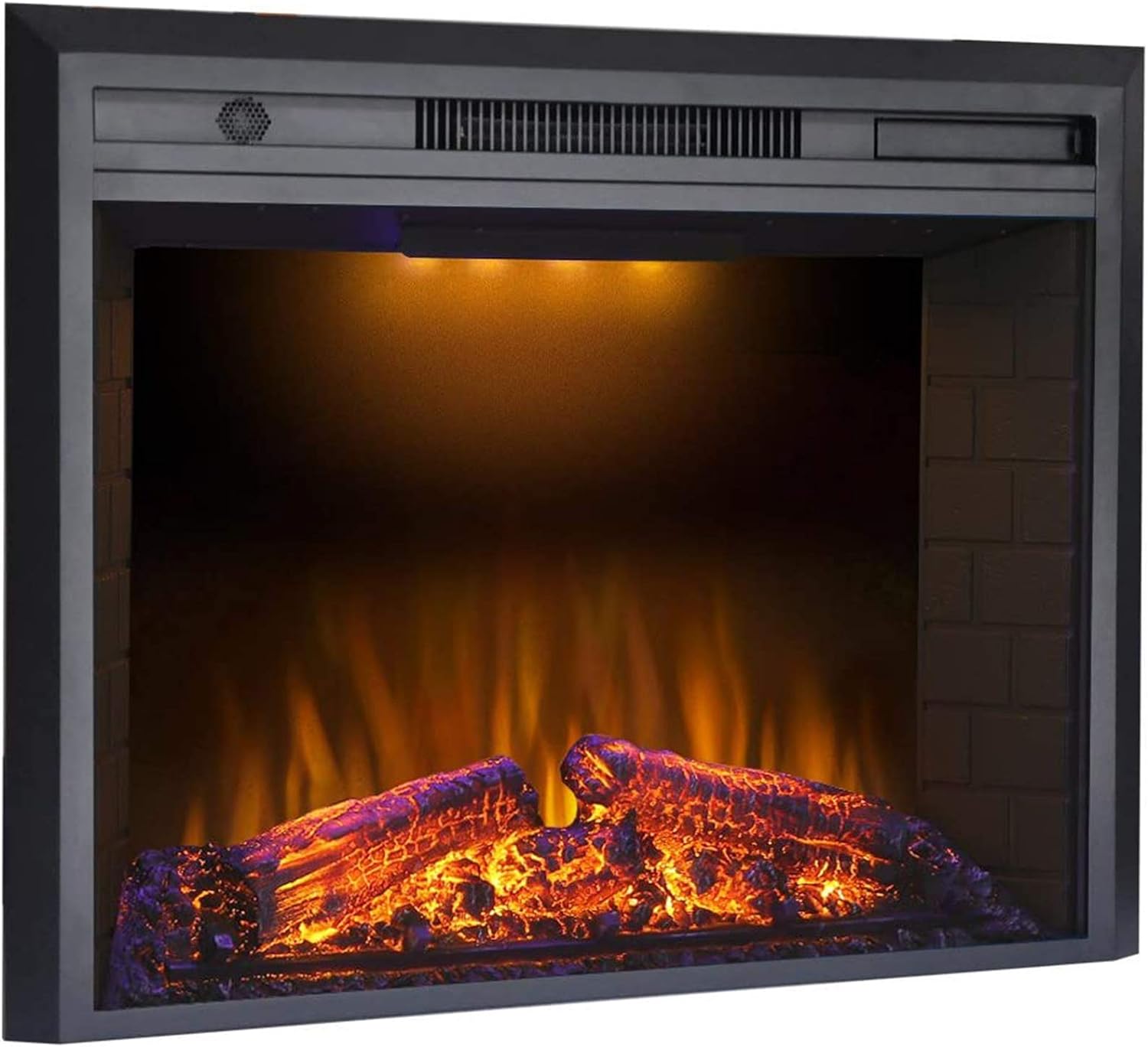 Valuxhome Electric Fireplace, 36 Inches Fireplace Insert with Overheating Protection, Fire Crackling Sound, Remote Control, 750/1500W, Black