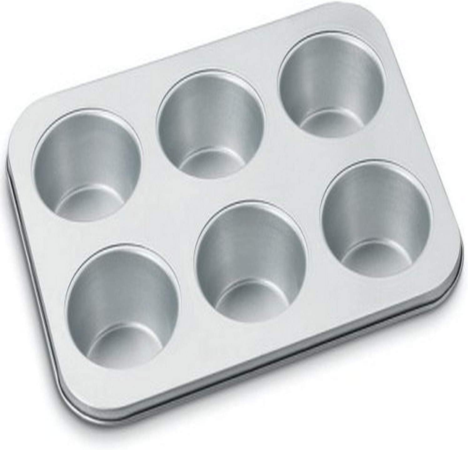 Cuisinart Chef' Classic Nonstick Bakeware 6-Cup Jumbo Muffin Pan, Silver