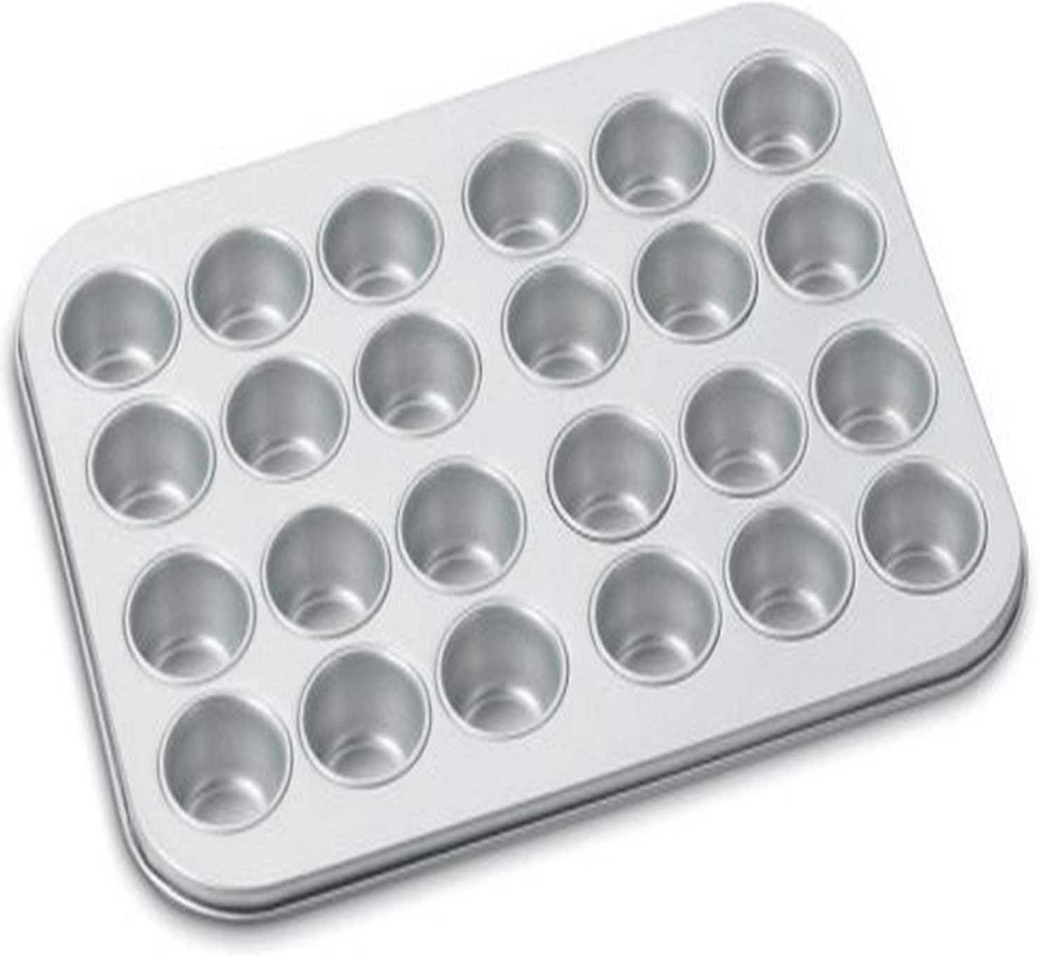 Cuisinart AMB-24MMP Chef' Classic Nonstick Bakeware 24-Cup Mini Muffin Pan, Silver