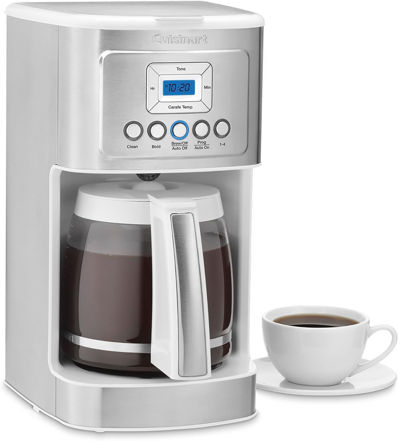 Cuisinart DCC-3200WP1 Perfectemp Coffee Maker, 14-Cup Glass, White