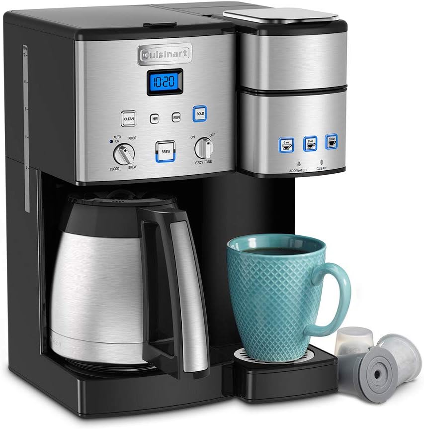 Cuisinart SS-20P1 Coffee Center 10-Cup Thermal Coffeemaker and Single-Serve Brewer, Stainless Steel