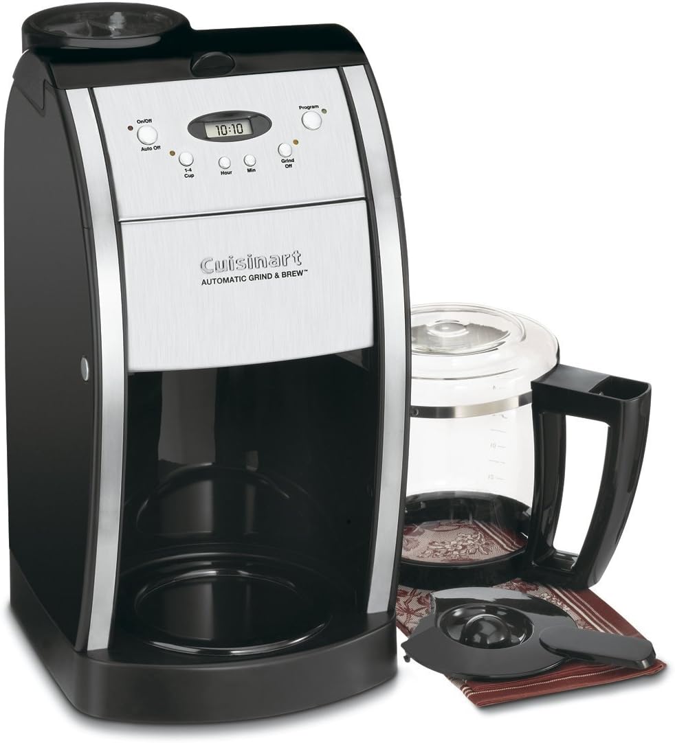 Cuisinart DGB-550BKP1 Automatic Coffeemaker Grind & Brew, 12-Cup Glass, Black