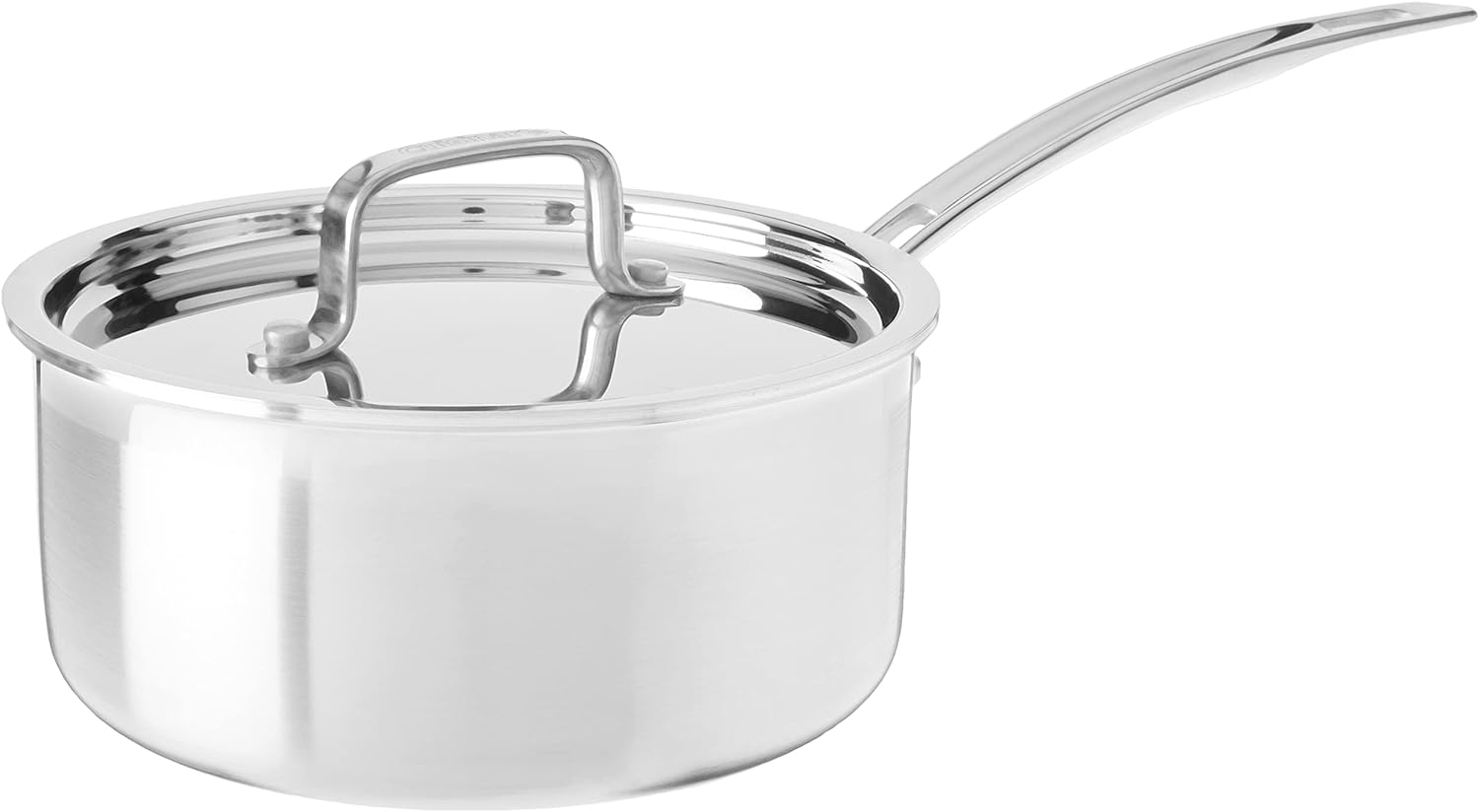 Cuisinart Saucepan with Cover, Triple Ply 2-Quart Skillet, Multiclad Pro, MCP19-18N