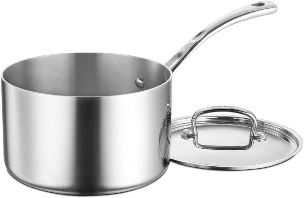 Cuisinart FCT193-18 French Classic Tri-Ply Stainless 3-Quart Saucepot with Cover