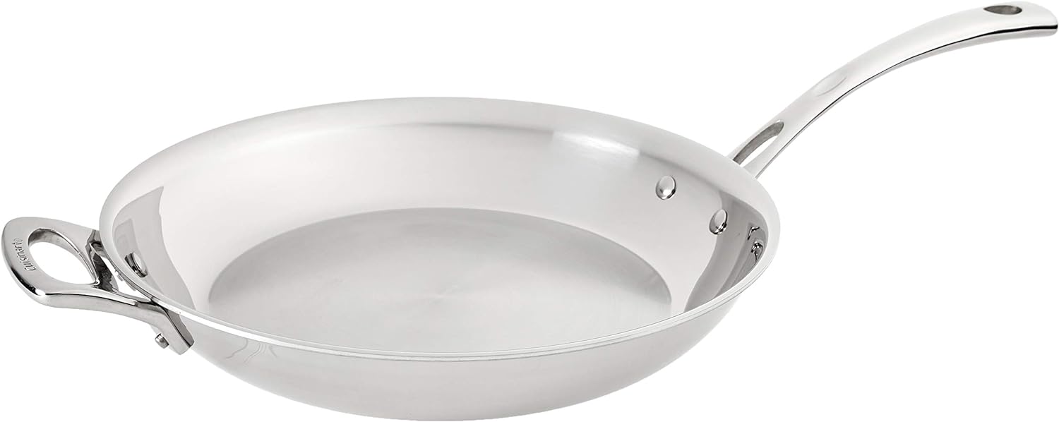 Cuisinart French Classic Tri-Ply Stainless 12-Inch Fry Pan with Helper