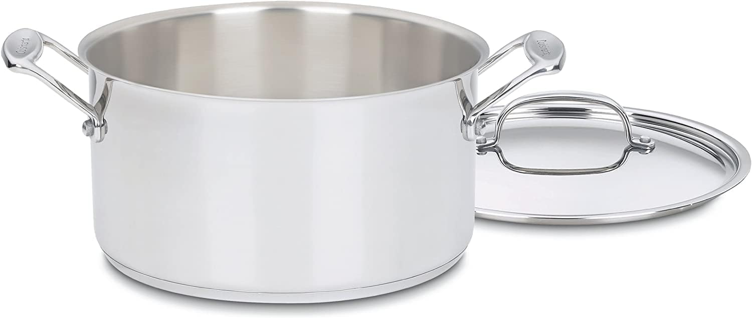 Cuisinart 744-24 Chef' Classic Stainless Stockpot with Cover, 6-Quart,Silver