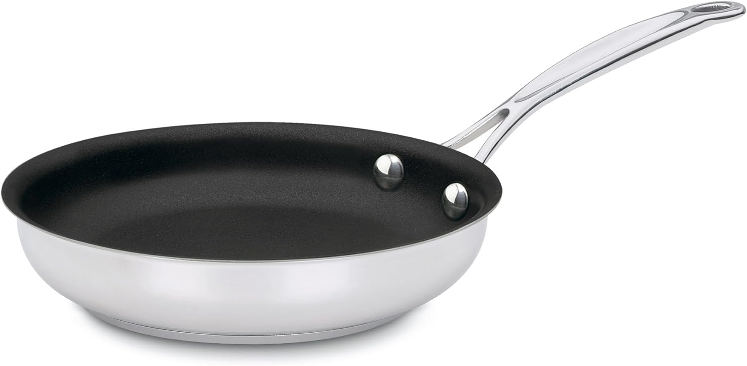 Cuisinart 722-18NS Chef' Classic Stainless Nonstick 7-Inch Open Skillet, Silver