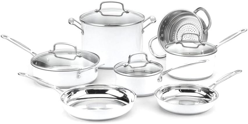 Cuisinart Chef' Classic Stainless Color Series 11-Piece Set (White), White