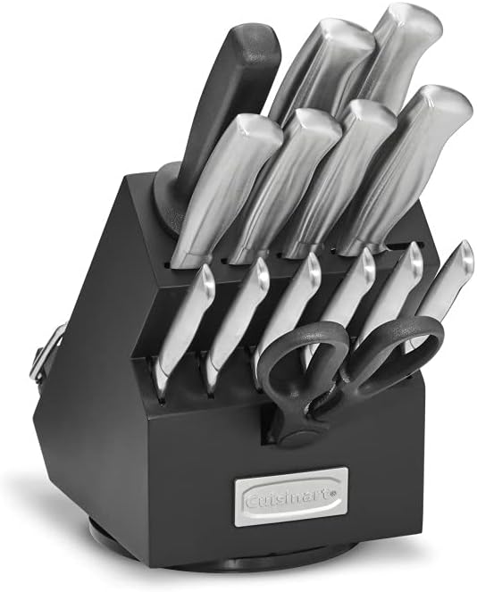 Cuisinart C77SS-15PBR 15PC Stainless Steel Rotating Cutlery Block Set