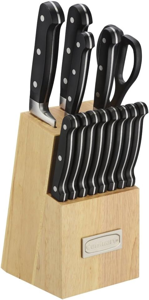 Cuisinart C55TR-14PCB Advantage Cutlery 14-Piece Triple Rivet Knife Block Set