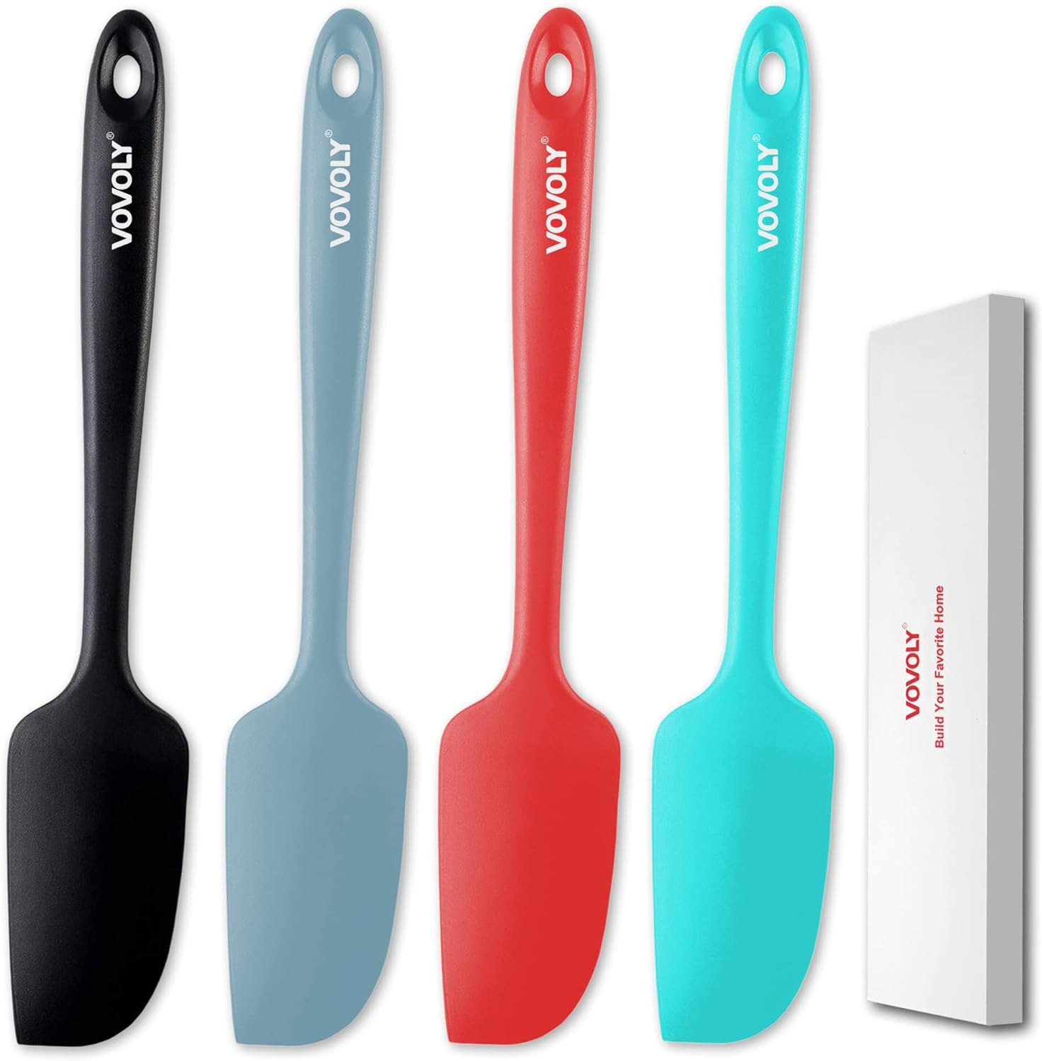 Mini Silicone Spatula - BPA Free Pro-Grade 600F Heat-Resistant Non-Stick Small Rubber Jar Spatula - Silicone Kitchen Scraper Utensil Tool for Cooking and Baking, 8.8 IN