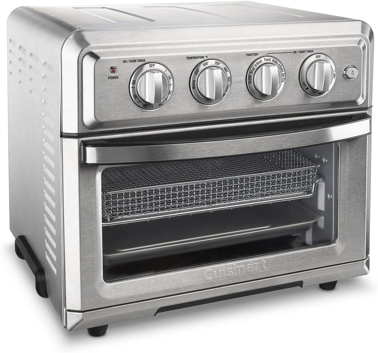 Air Fryer   Convection Toaster Oven by Cuisinart, 7-1 Oven with Bake, Grill, Broil & Warm Options, Stainless Steel, TOA-60