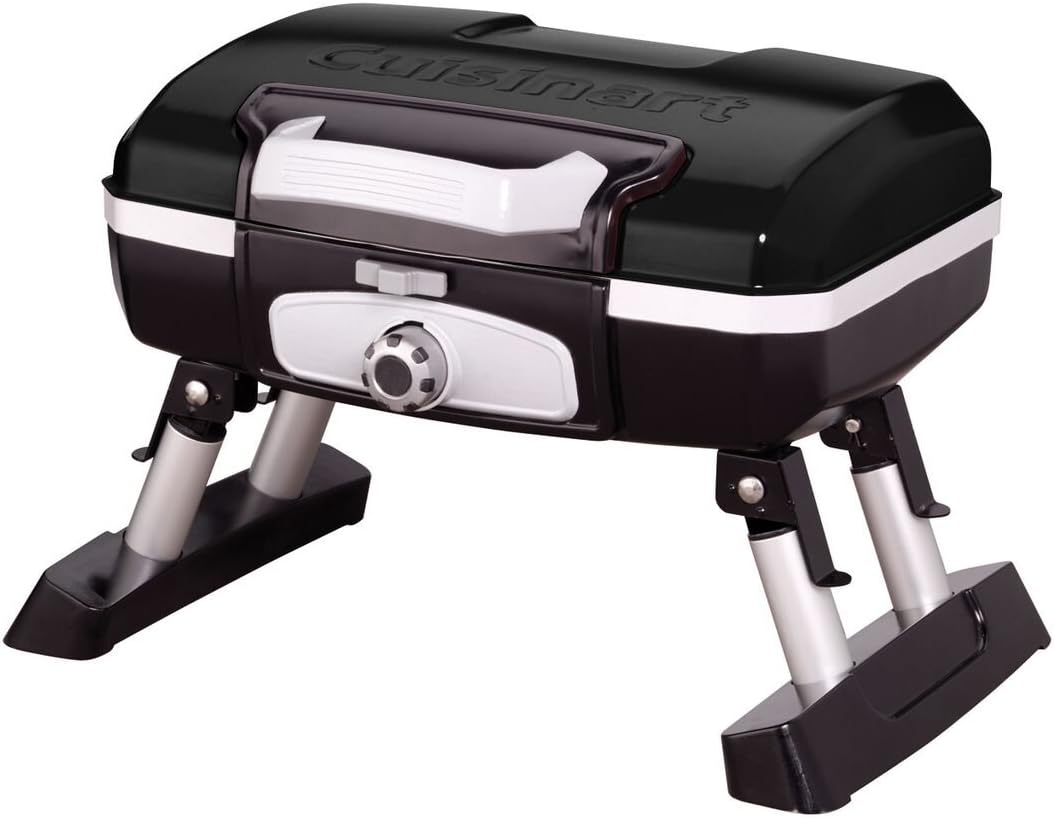 Cuisinart CGG-180TB Portable Propane, Petit Gourmet Tabletop Gas Grill, Black