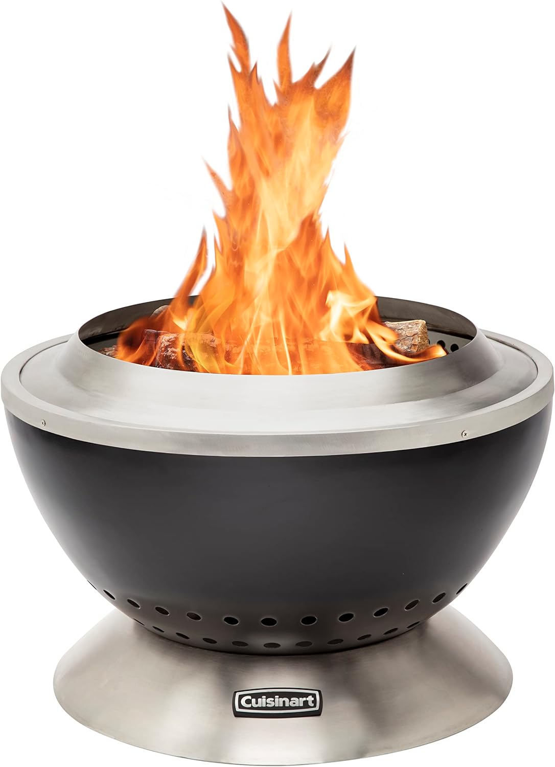 Cuisinart COH-800 Cleanburn Smokeless 24 Fire Pit with Wind Guard, Easy Clean Removable Base for Ash and Locking Base