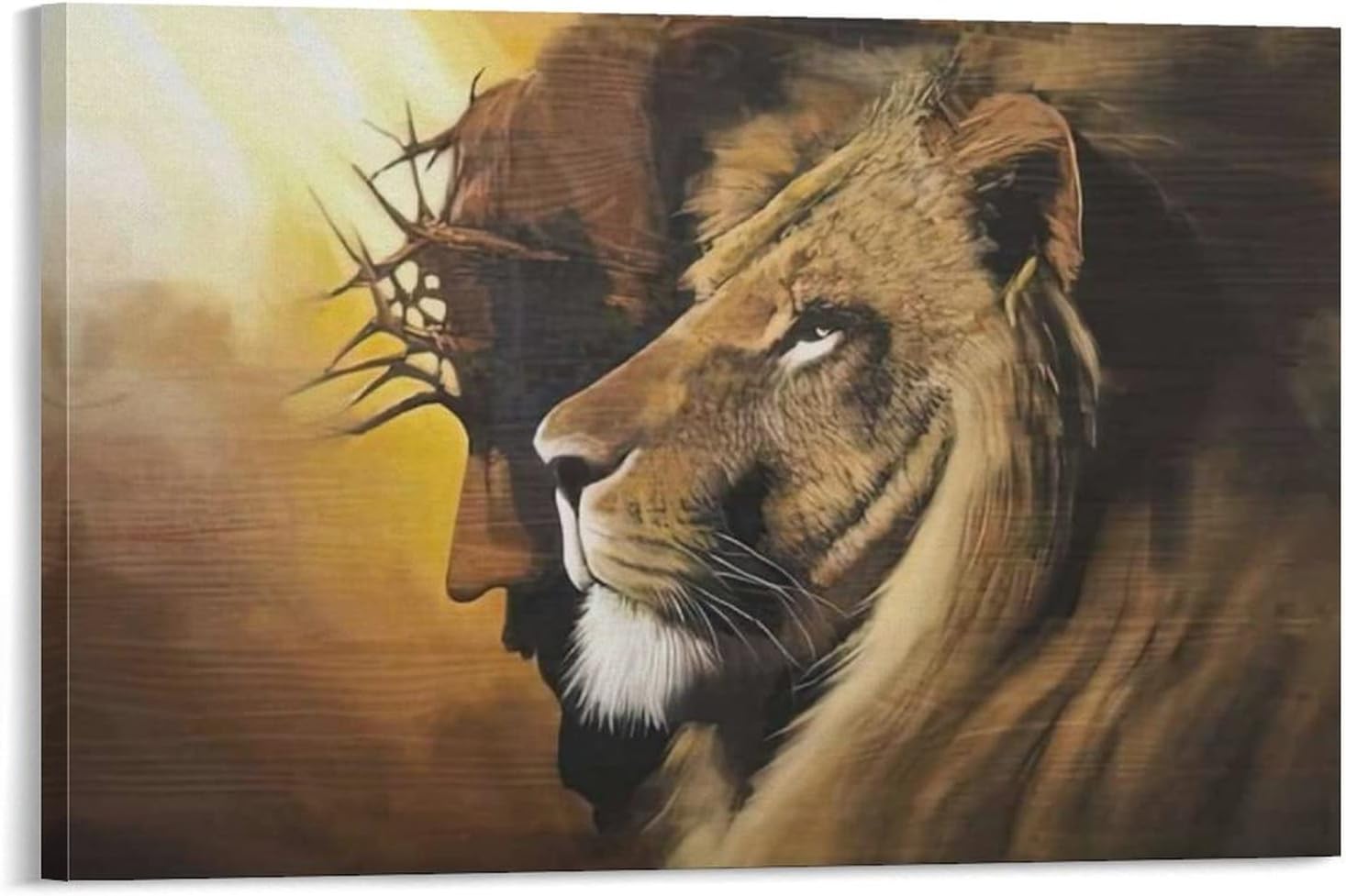 Canvas Wall Art Abstract Canvas Wall Decor The Lion Of Judah Jesus Christ Wall Art for Living Room Abstract Canvas Artwork Contemporary Pictures Modern Landscape for Office Decoration Framestyle1