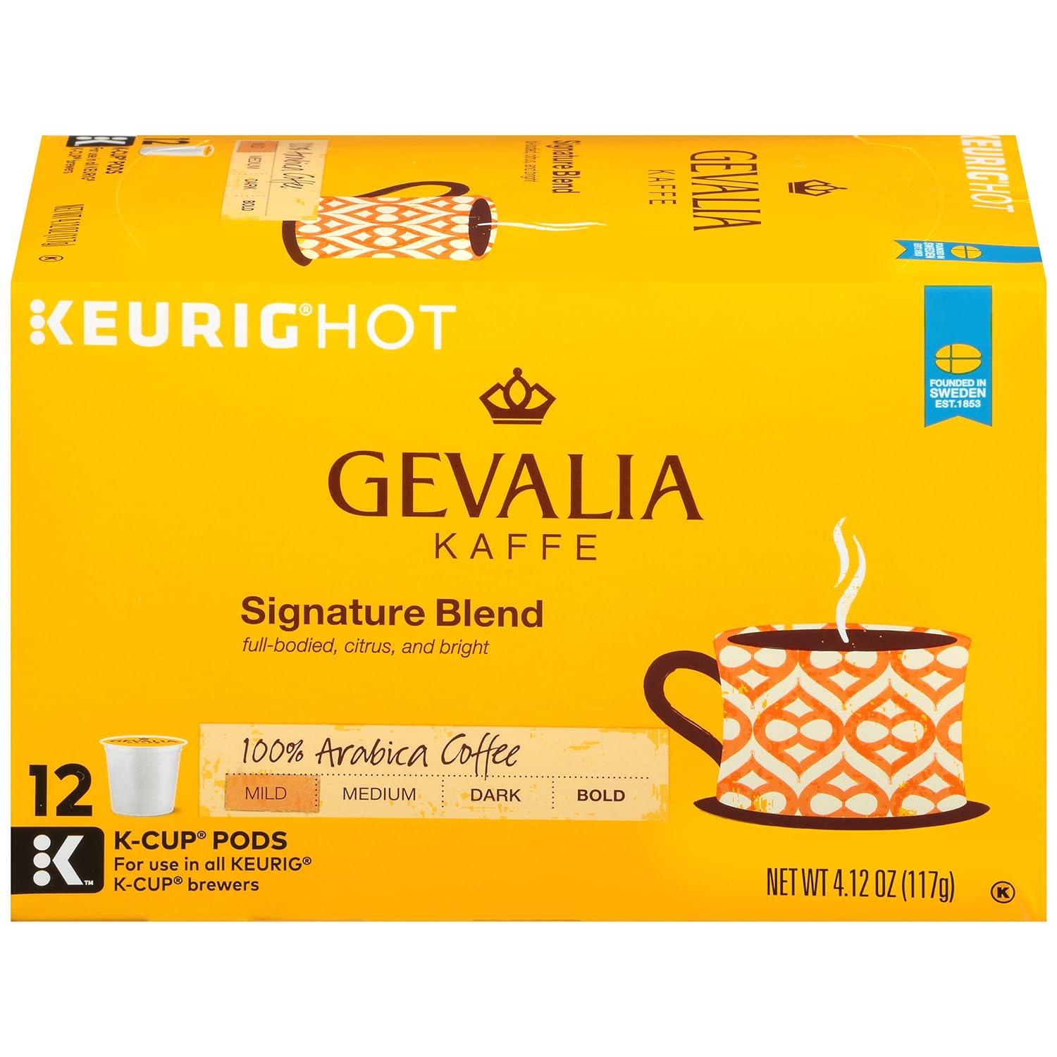 GEVALIA Kaffe Signature Blend K-CUP Pods - 12 count