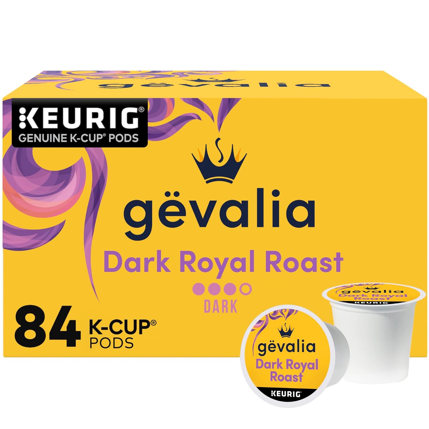 Gevalia Dark Royal Roast Dark Roast K-Cup Coffee Pods (84 Ct Box)