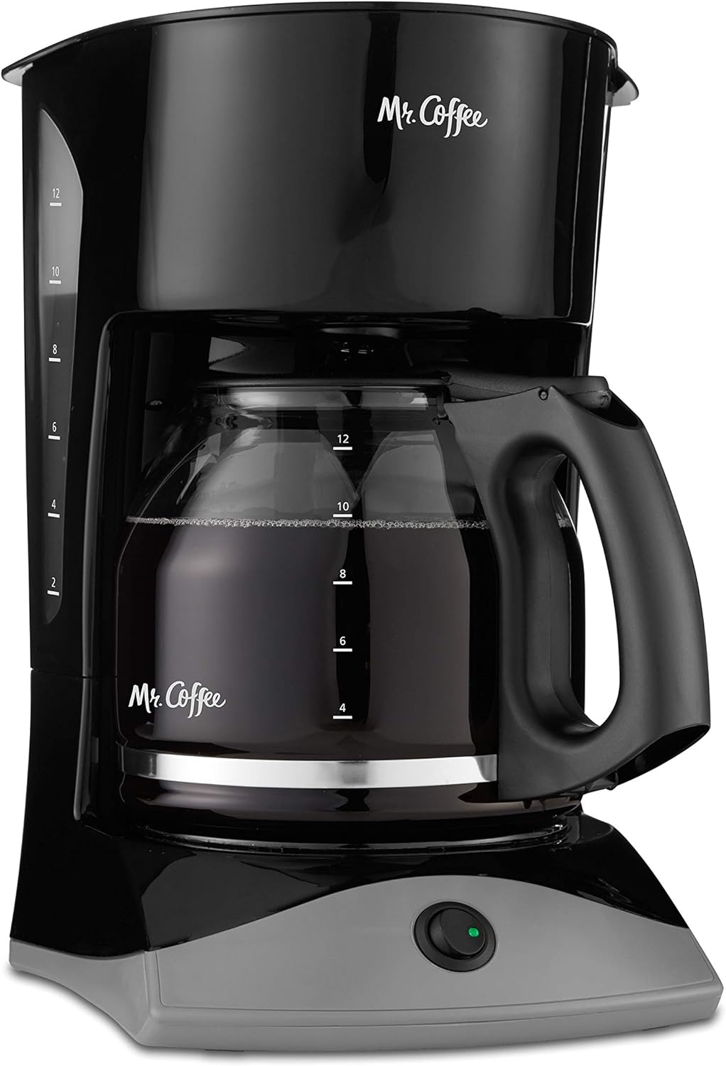 Mr. Coffee Coffee Maker with Auto Pause and Glass Carafe, 12 Cups, Black