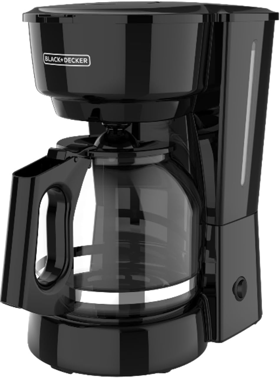 BLACK DECKER CM0915BKD 12-Cup Coffee Maker with Easy On/Off Switch, Easy Pour, Non-Drip Carafe with Removable Filter Basket, Black