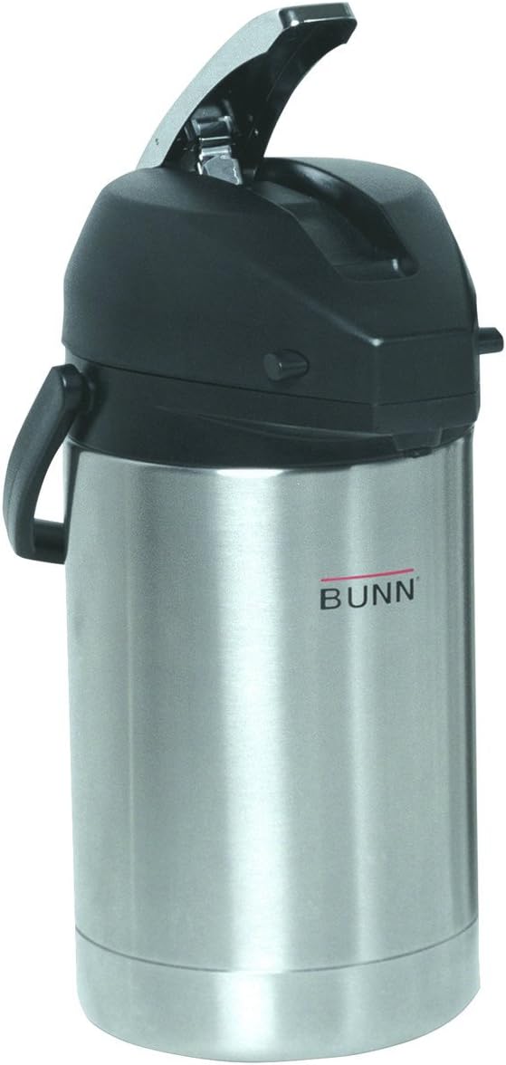 BUNN 2.5 Liter Lever-Action Airpot, Stainless Steel, 32125.0000