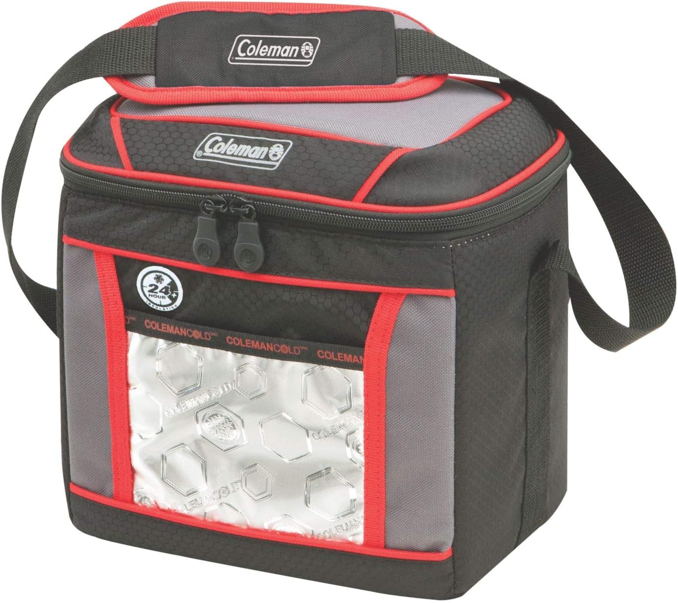 Coleman Soft Cooler Bag | Keeps Ice Up to 24 Hours | Insulated Lunch Cooler with Adjustable Shoulder Straps | Great for Picnics, BBQs, Camping, Tailgating & Outdoor Activities