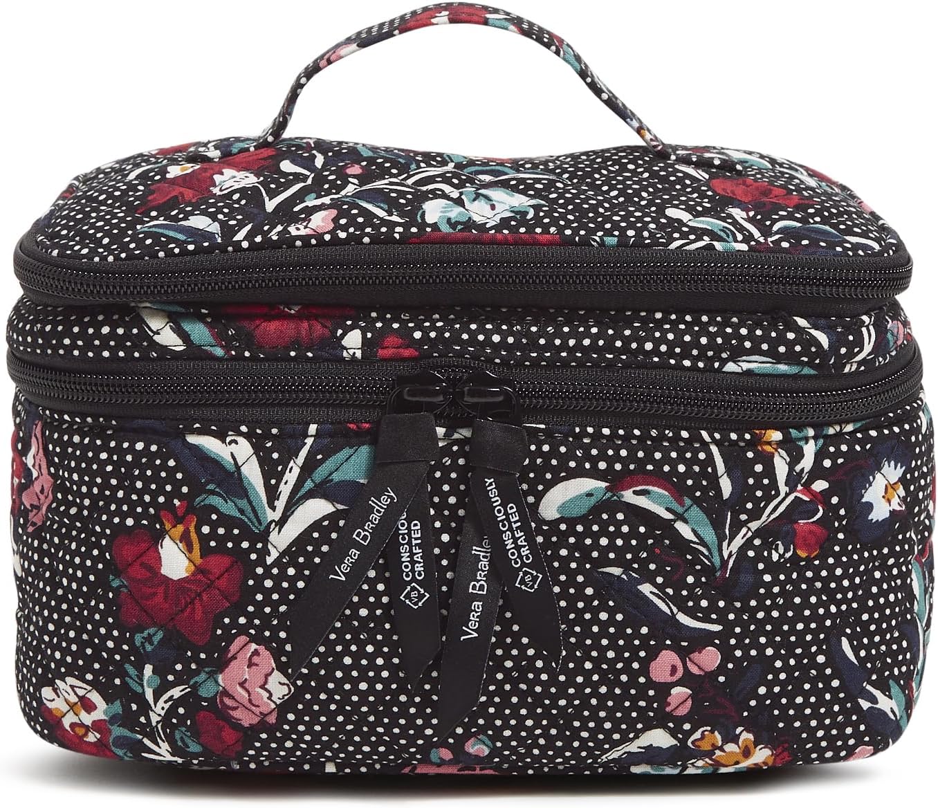 Vera Bradley Women' Cotton Brush Up Cosmetic Makeup Organizer Case Bag