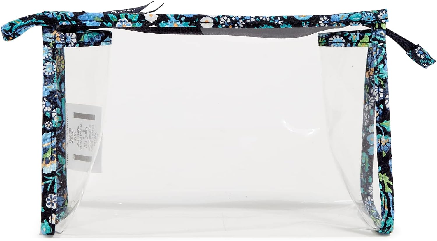 Vera Bradley Women' Clear Trapeze Cosmetic Makeup Organizer Bag