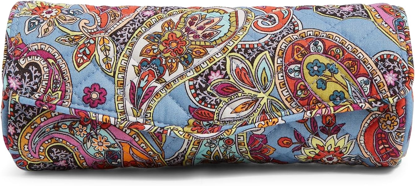 Vera Bradley Women' Cotton on a Roll Makeup Brush & Pencil Case Cosmetic