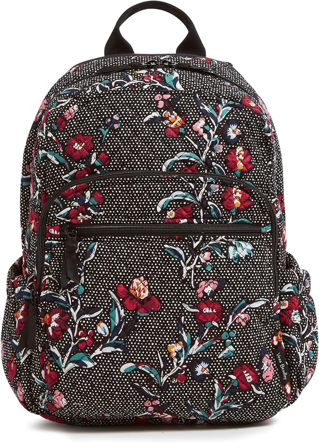 Vera Bradley Cotton Campus Backpack, Perennials Noir Dot