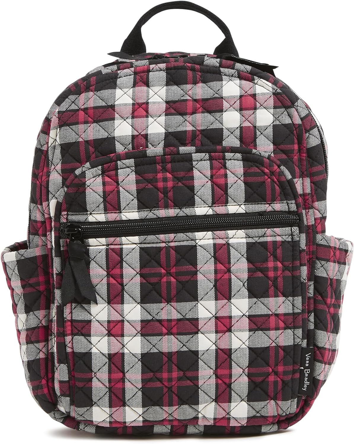 Vera Bradley Women' Cotton Small Backpack, Fireplace Plaid, One Size