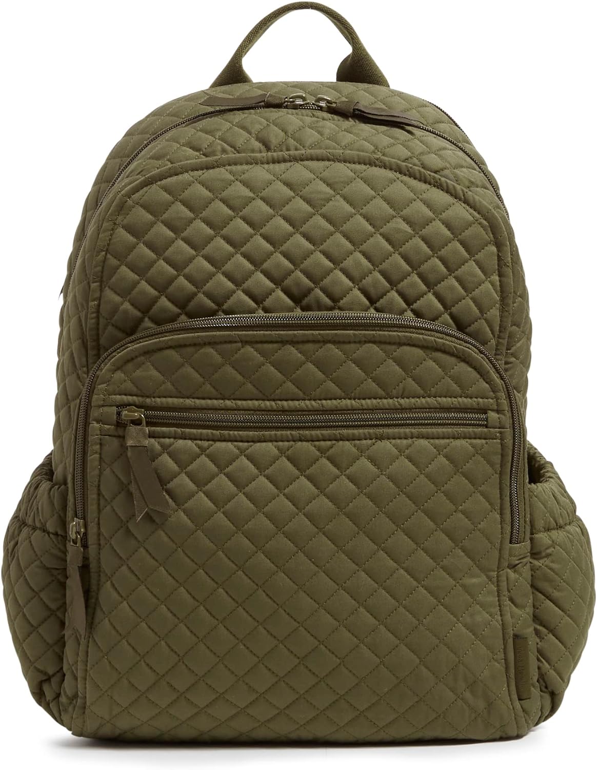 Vera Bradley Women' Cotton Campus Backpack, Climbing Ivy Green - Recycled Cotton, One Size